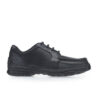 Black Leather Boys Lace-up School Shoes